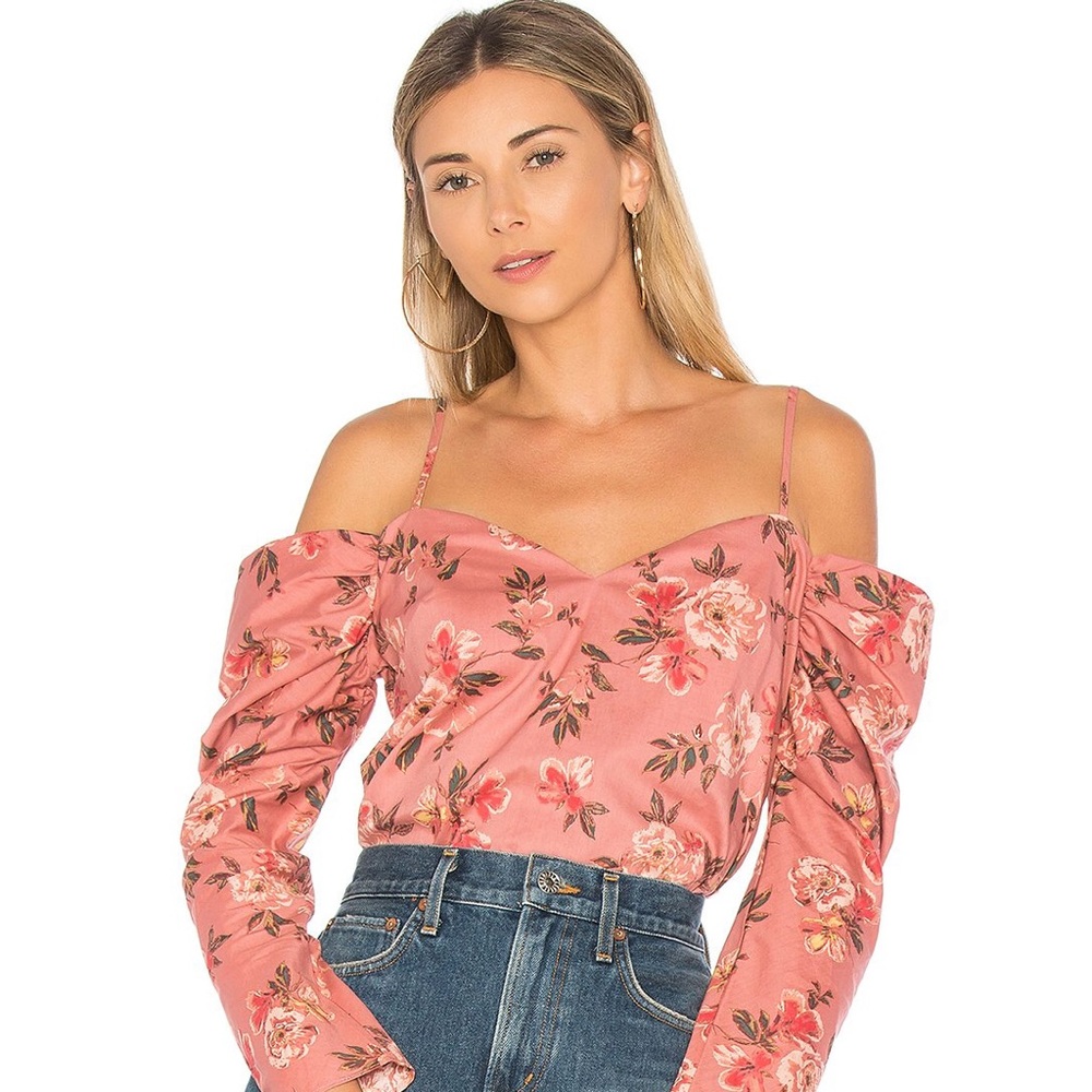 Pink floral shirt
